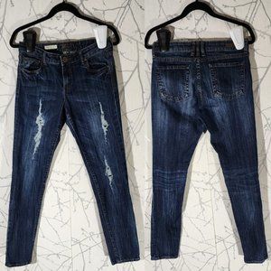 KUT from the Kloth Distressed Mid Rise Diana Skinny Jeans